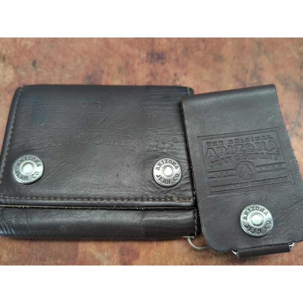 Vintage Arizona Jean Co. Leather Wallet And Pant Loop Brown